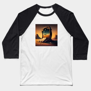 Illustration The Persistence of Memory in Salvador Dali's style Baseball T-Shirt